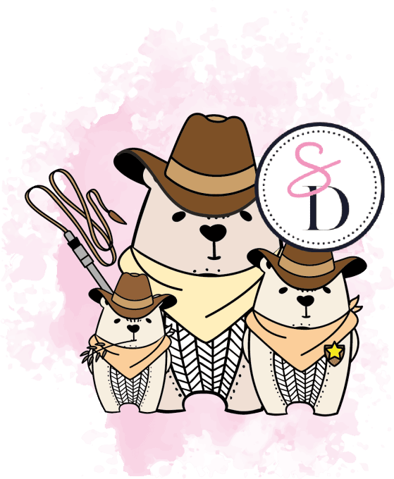 Tampon - Famille Ours Cowboy