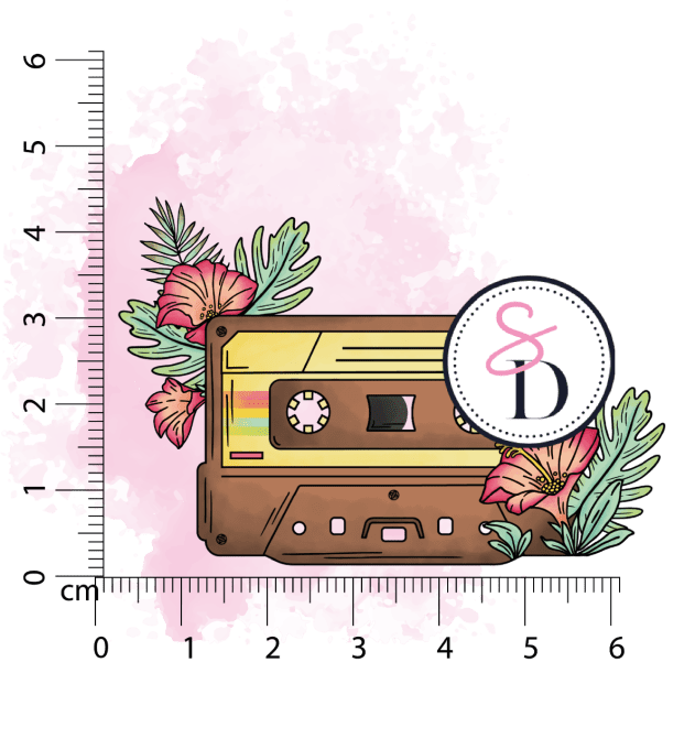 Tampon caoutchouc Cassette en fleurs - Symphonie florale