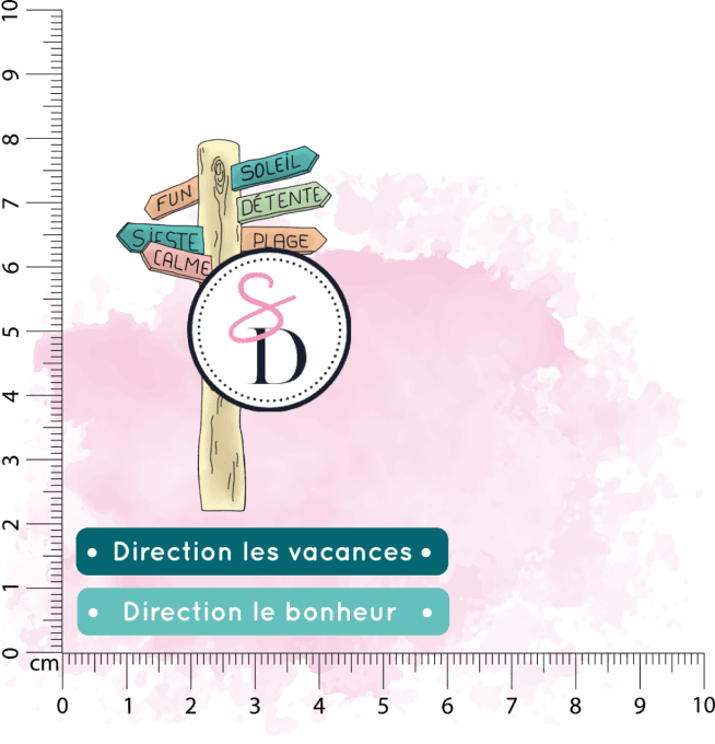 Tampons Panneau de directions DOUCEUR ESTIVALE