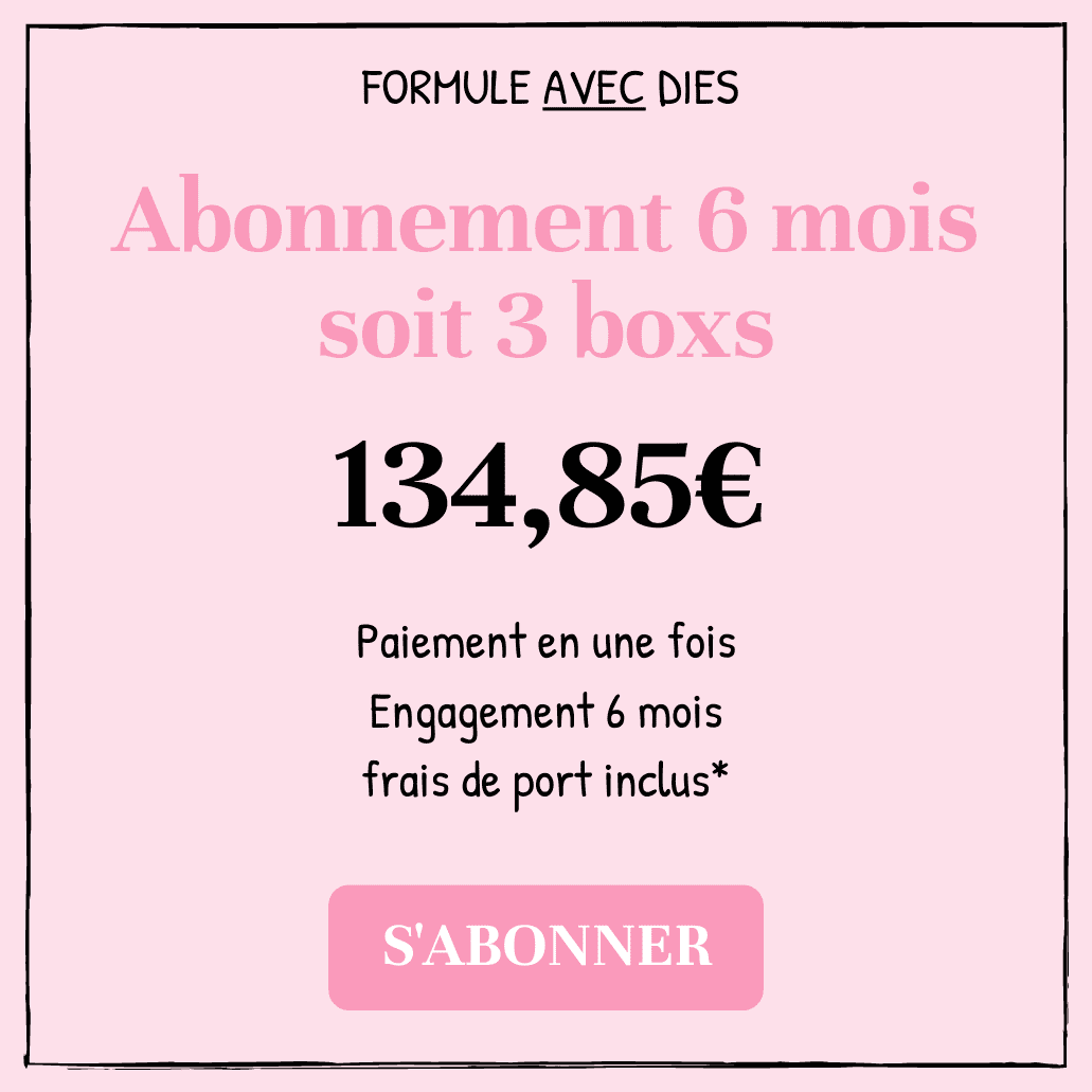SUISSE Abonnement 6 mois AVEC dies (paiement en 1x)