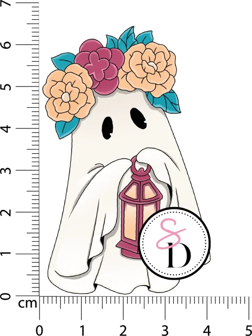 Tampon caoutchouc Fantôme de minuit Halloween Frissons Mexicains Scrap Didi