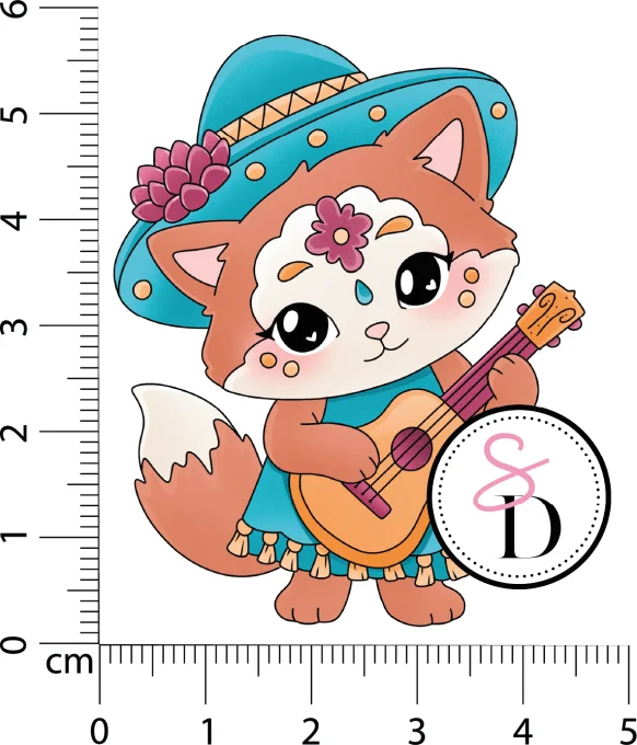 Tampon caoutchouc Musicien mexicain Halloween Frissons Mexicains Scrap Didi