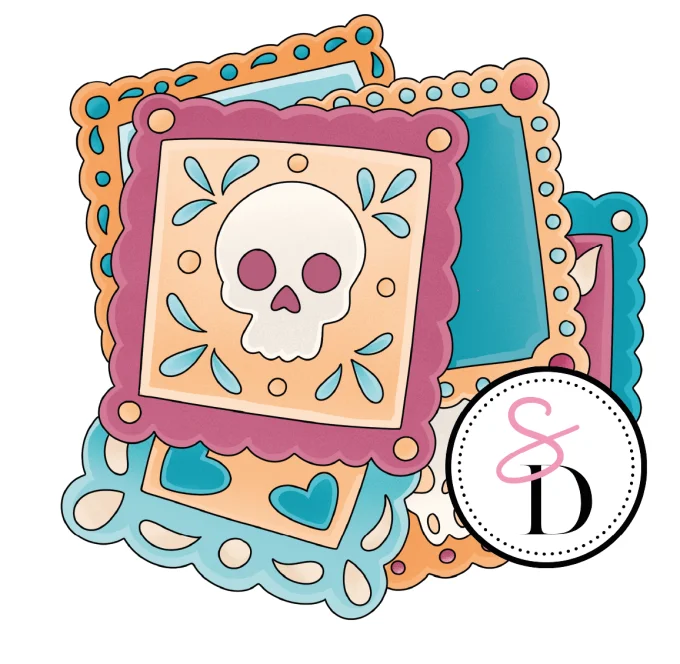 Tampon caoutchouc Timbres mexicains Frissons Mexicains Scrap Didi