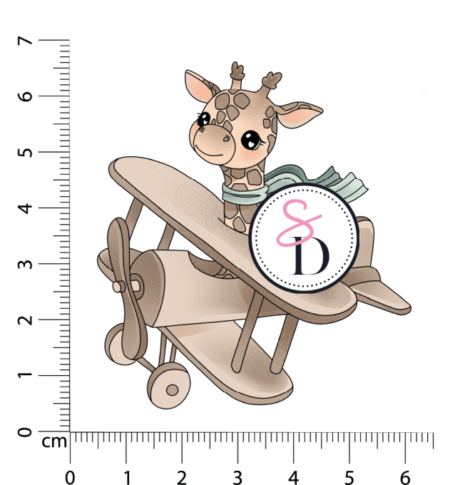 Tampon caoutchouc - GIRAFE BAROUDEUSE - Carnet de Bord