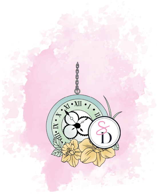 Tampon caoutchouc - Horloge suspendue - Le sablier du temps