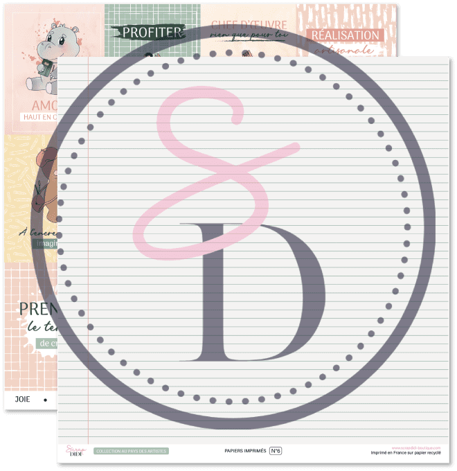 Kit de papiers imprimés  – Au pays des artistes
