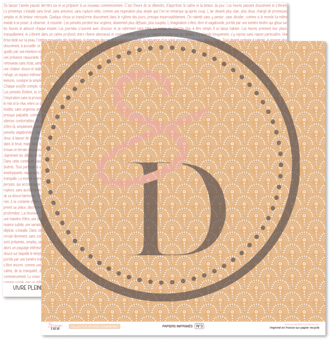 Kit de 6 papiers imprimés - Rêveries Bohémiennes