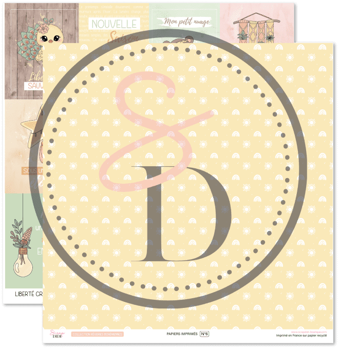 Kit de 6 papiers imprimés - Rêveries Bohémiennes