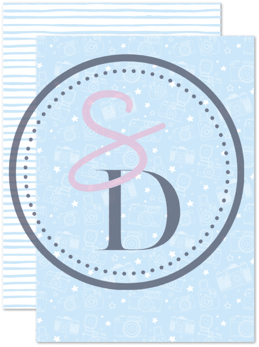 Kit 14 papiers scrapbooking - BLEU COTON – Gamme Entre les pages