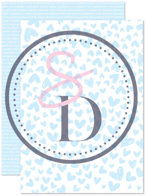 Kit 14 papiers scrapbooking - BLEU COTON – Gamme Entre les pages