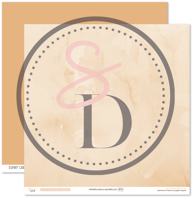 Kit de 6 papiers unis et aquarelle - Douceurs d'hiver - Copie