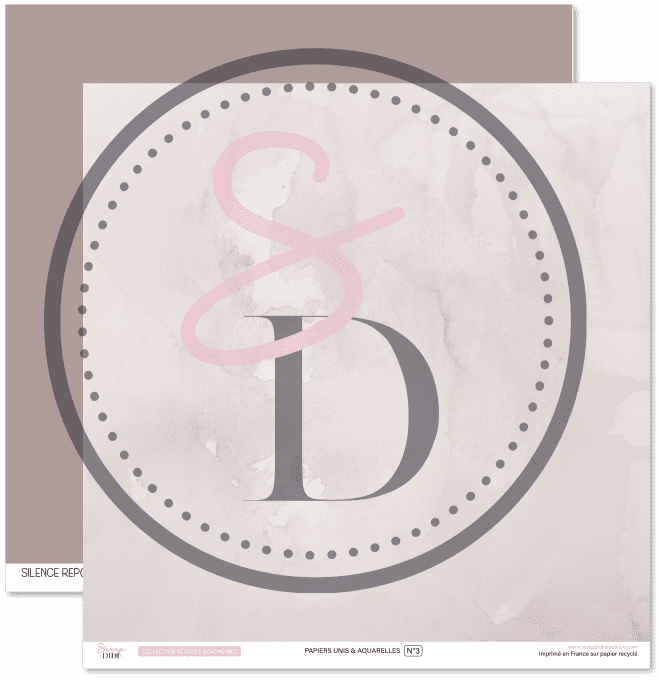 Kit de 6 papiers unis et aquarelle - Douceurs d'hiver - Copie