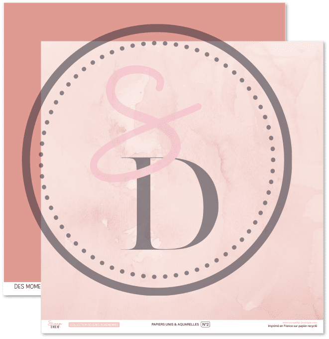 Kit de 6 papiers unis et aquarelle - Douceurs d'hiver - Copie