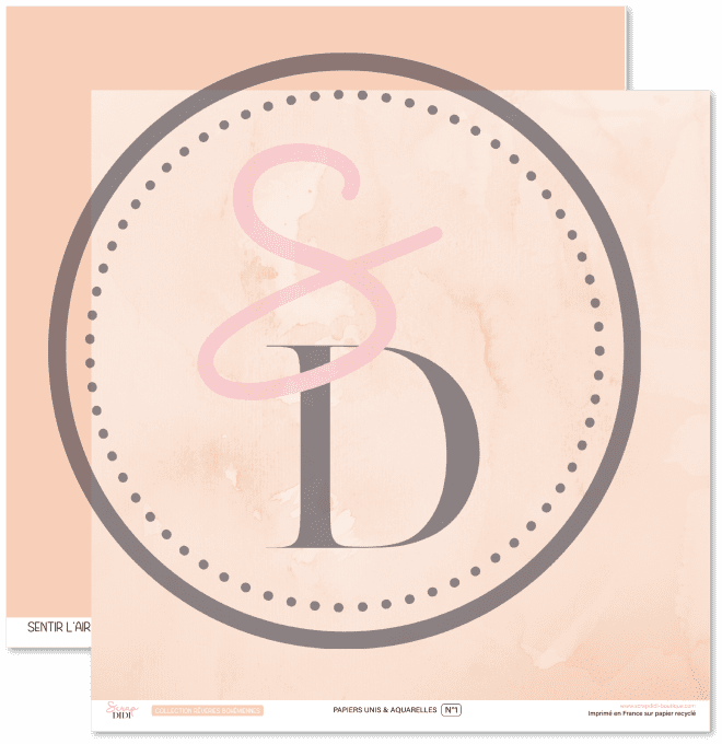 Kit de 6 papiers unis et aquarelle - Douceurs d'hiver - Copie