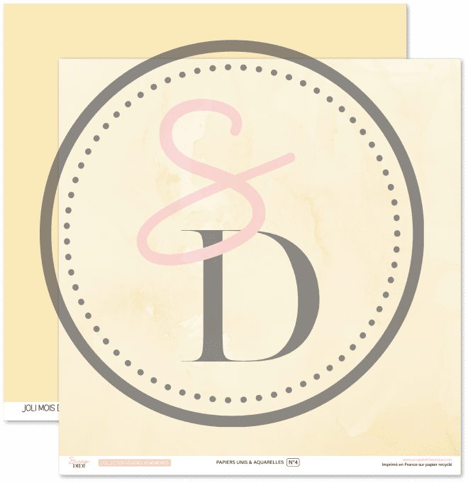 Kit de 6 papiers unis et aquarelle - Douceurs d'hiver - Copie