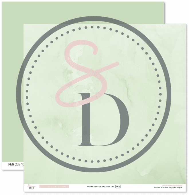 Kit de 6 papiers unis et aquarelle - Douceurs d'hiver - Copie