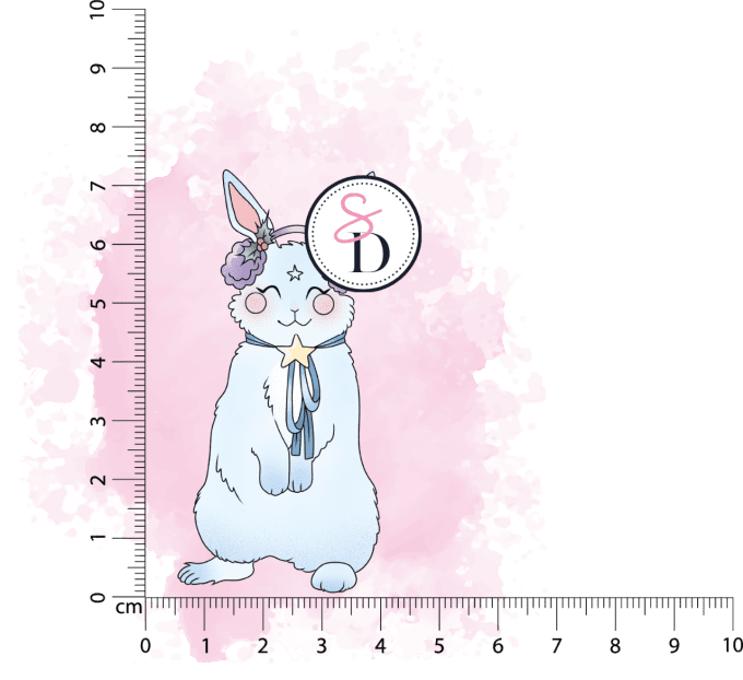 Tampon caoutchouc - Lapin féérique - Hiver Féérique