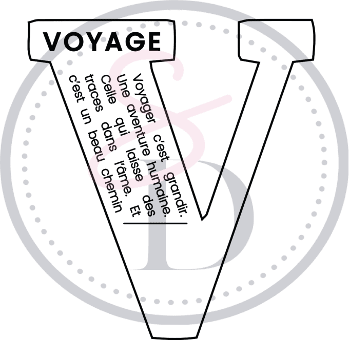 Tampon Définition Lettre V - Voyage