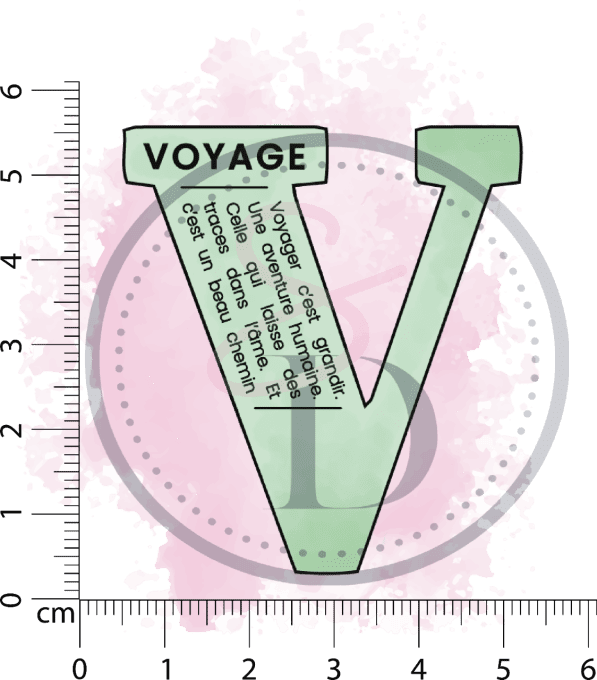 Tampon Définition Lettre V - Voyage