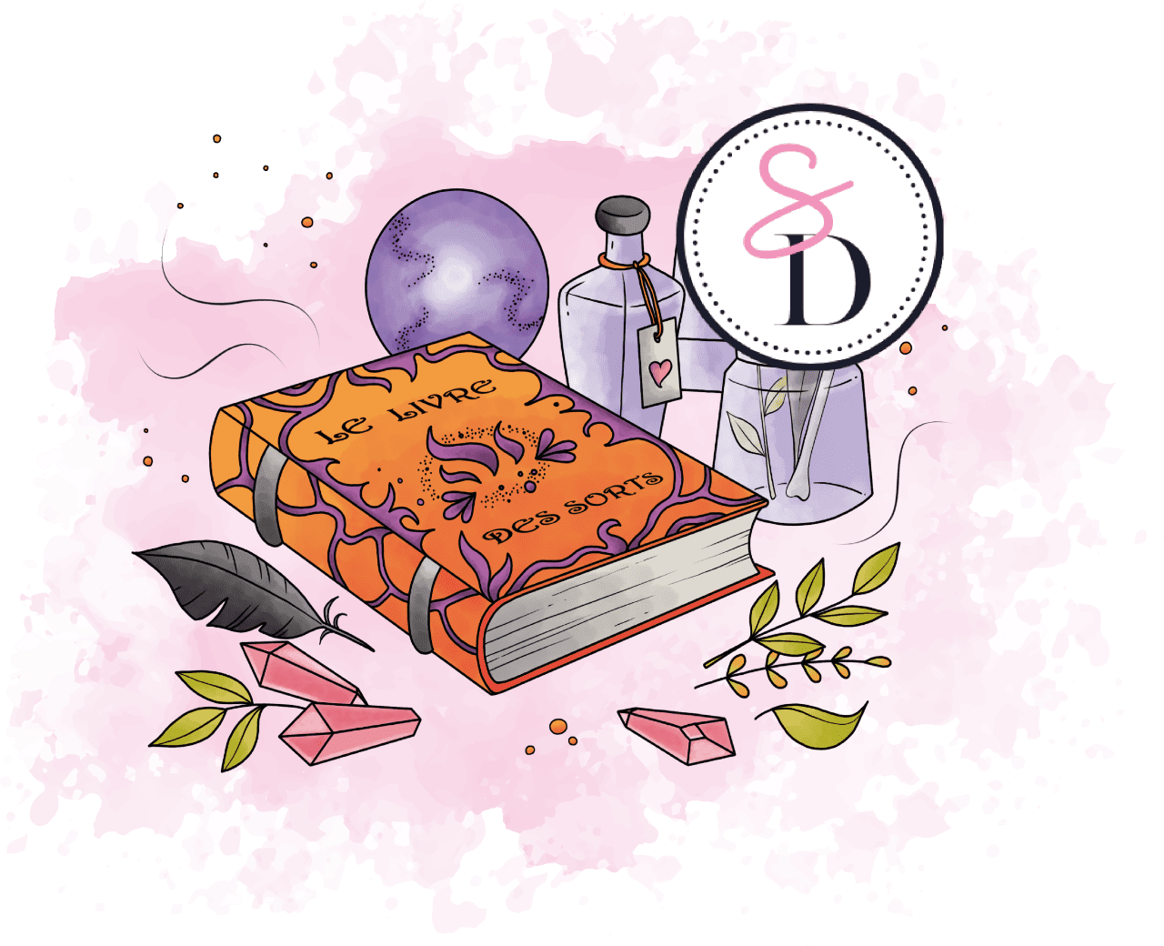 Tampon caoutchouc Le livre des sorts - La magie d'Halloween