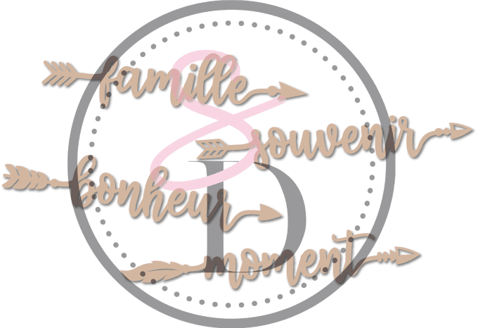 Lot de 4 mots en carton bois - Rêveries Bohémiennes