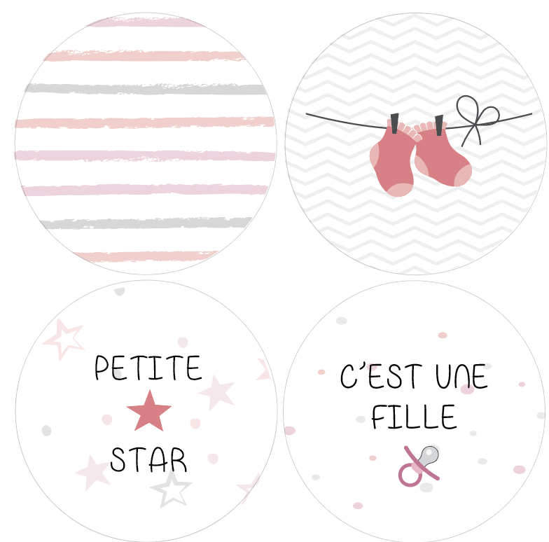 Badges Naissance fille