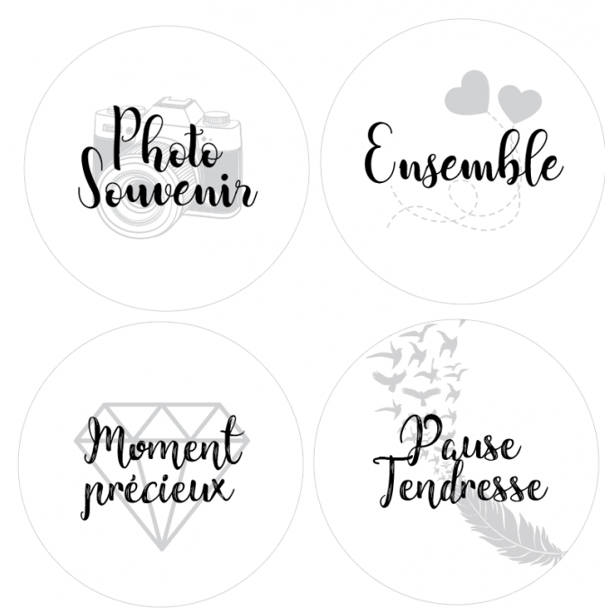 Badges Mots tendres