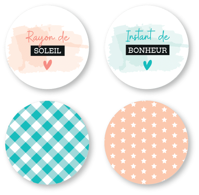 Badges 25mm Rayon de soleil - Éclats de bonheur