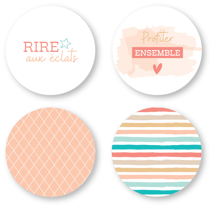 Badges 25mm Rire aux éclats - Éclats de bonheur