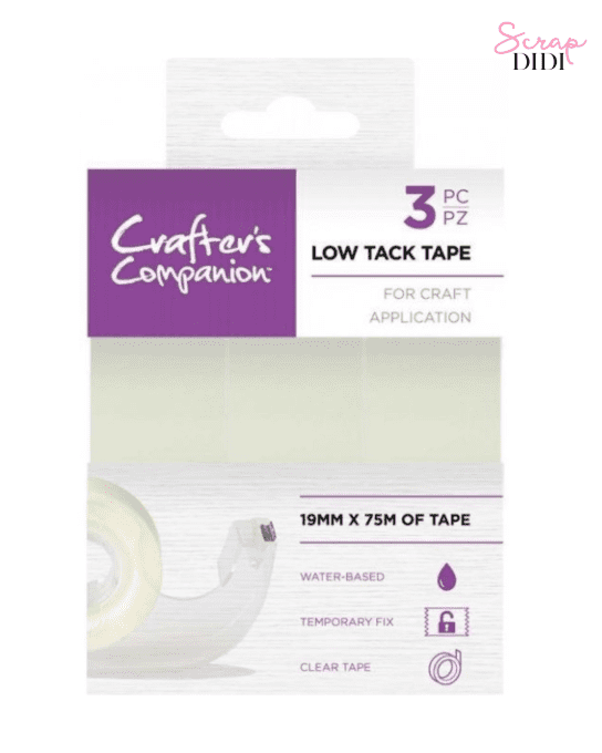 Low Tack Tape Crafter’s Companion – 3 Rouleaux 75m x 1,9cm