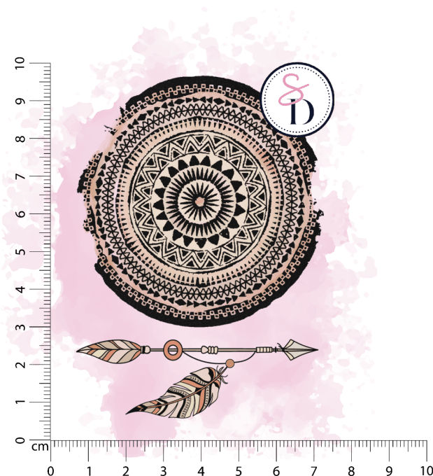 Tampons fond Mandala et flèche