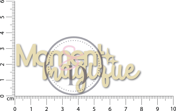 Mot en carton bois adhésif “Moment magique” – Ma bulle de bonheur