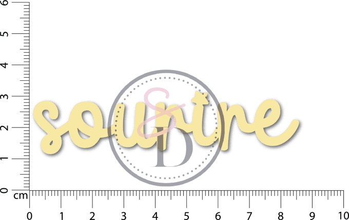 Mot en acrylique adhésif “Sourire” – Ma bulle de bonheur