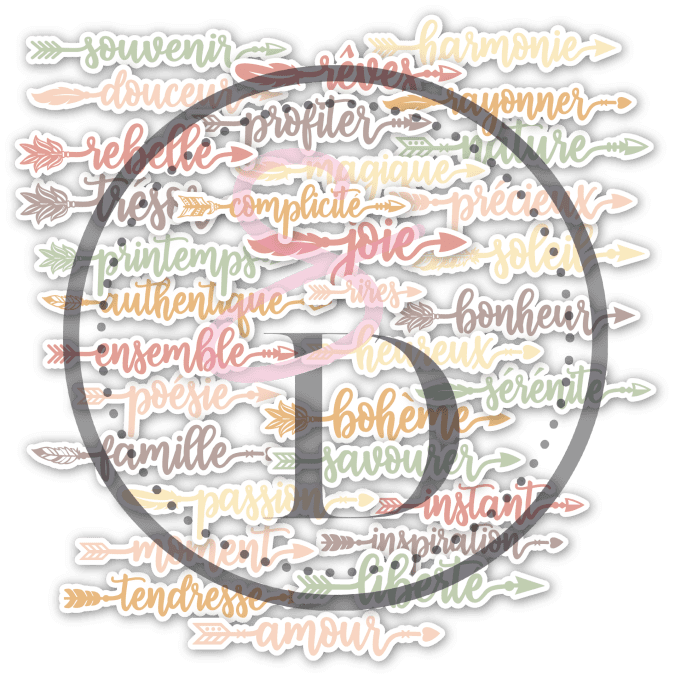 Die cuts papiers - Mots Flèches - Rêveries Bohémiennes
