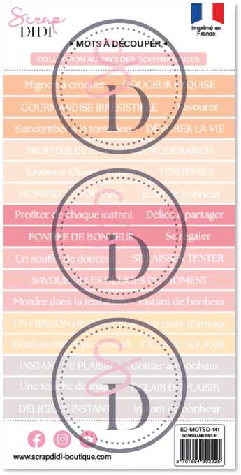 Bande de mots à découper #1 - Au pays des gourmandises