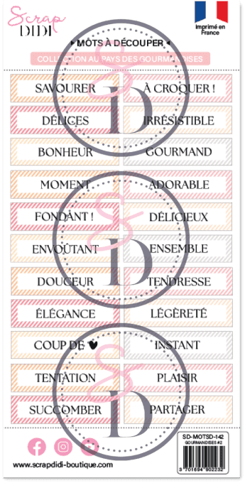 Bande de mots à découper #2 - Au pays des gourmandises 