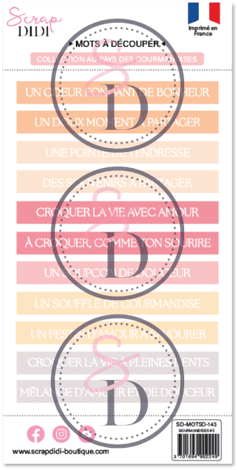 Bande de mots à découper #3 - Au pays des gourmandises