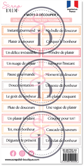Bande de mots à découper #4 - Au pays des gourmandises 