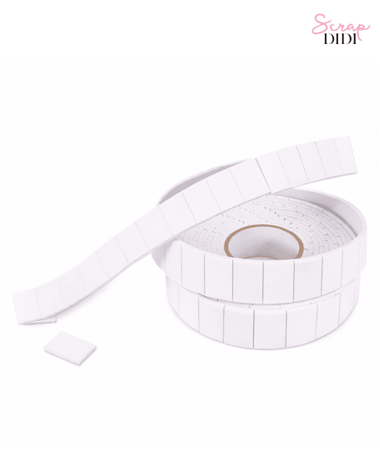 Mousse 3D double face 19x12,7x2mm x250 pour scrapbooking – Scrap Didi