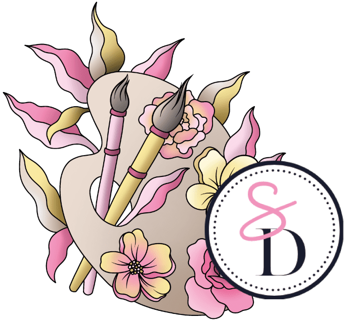 Tampon caoutchouc - Plaette fleurie Le chemin des créations