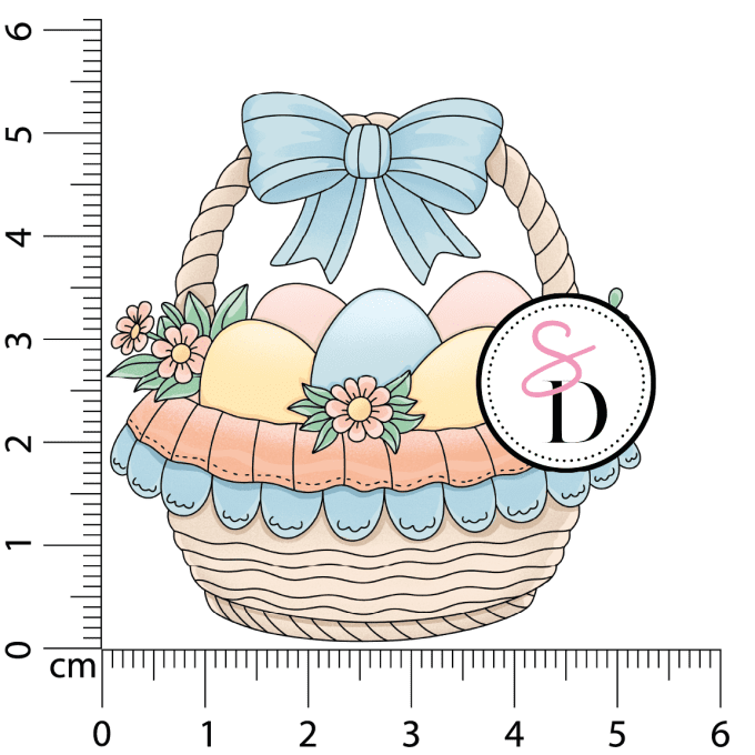 Tampon caoutchouc - Panier de Pâques - Les trésors de Pâques | Nouvelle récolte
