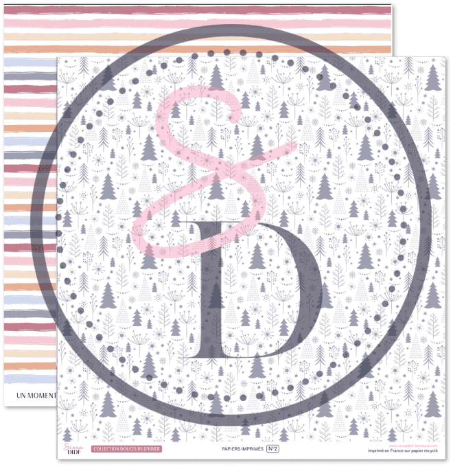 Kit de 6 papiers imprimés - Douceurs d'hiver