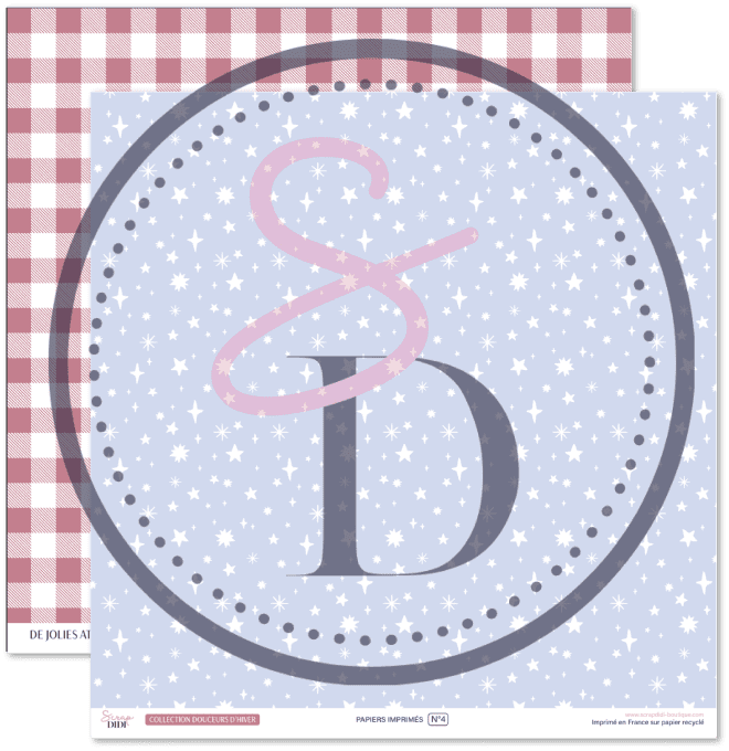 Kit de 6 papiers imprimés - Douceurs d'hiver