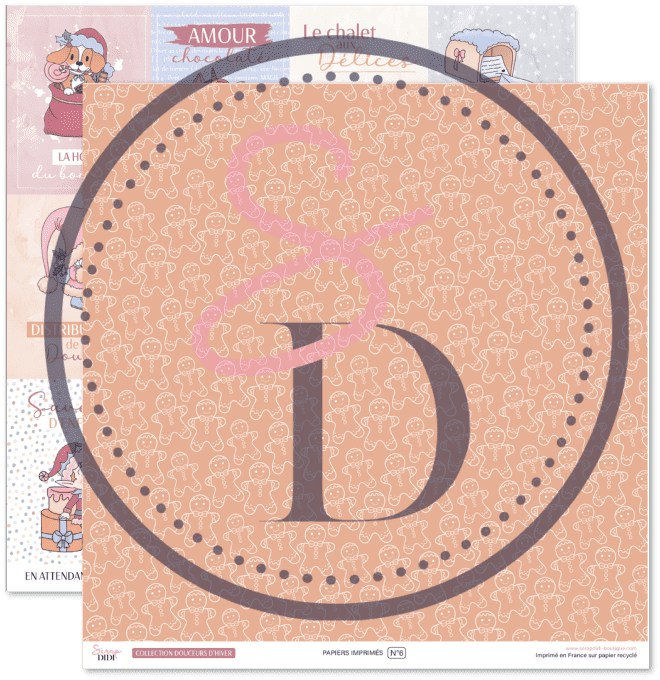 Kit de 6 papiers imprimés - Douceurs d'hiver
