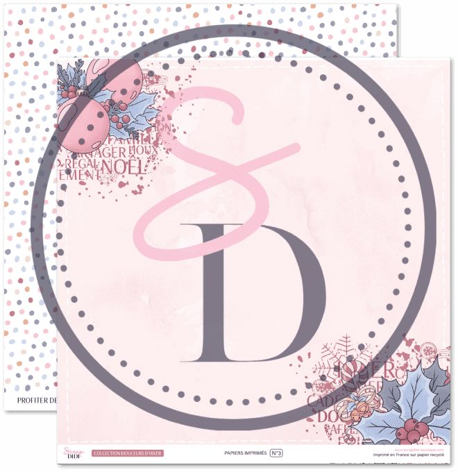 Kit de 6 papiers imprimés - Douceurs d'hiver