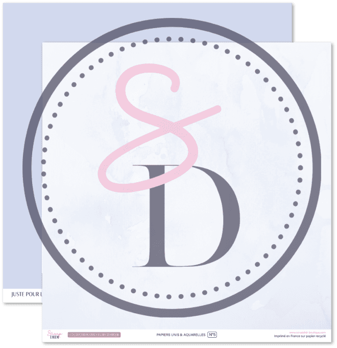 Kit de 6 papiers unis et aquarelle - Douceurs d'hiver