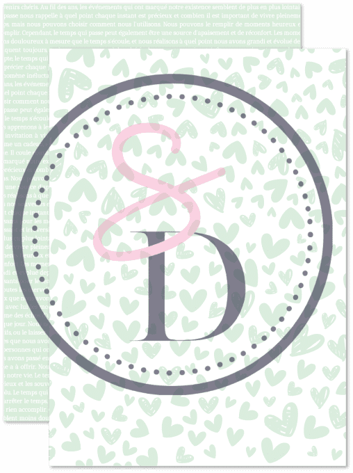 Kit 14 papiers scrapbooking - VERT MENTHE – Gamme Entre les pages