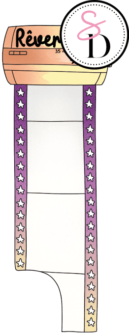 Tampon caoutchouc – Pellicule étoilée – Ma bulle de bonheur 