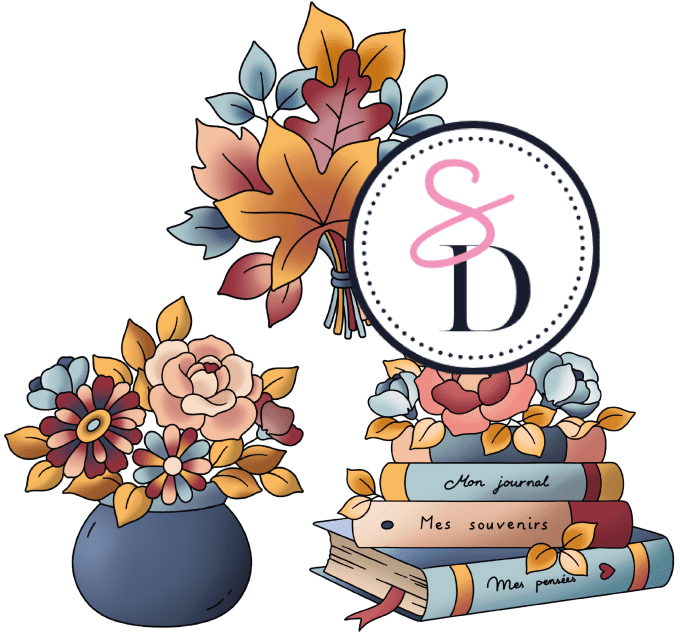 Tampon caoutchouc - Mes pensées florales