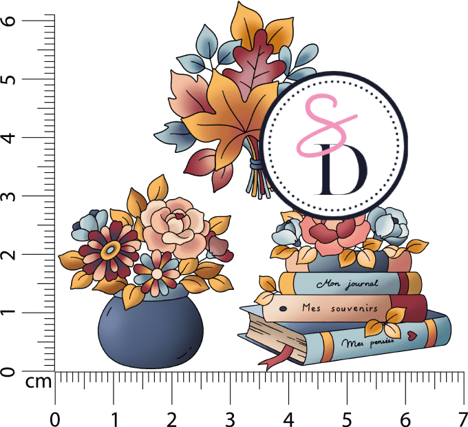 Tampon caoutchouc - Mes pensées florales